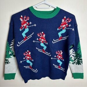 33 Degrees Skiing Sweater Men's size Small or Women's size medium Winter Kitschy